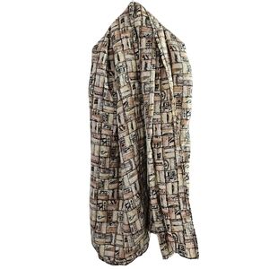 Nicole Miller Silk Geometric Patterned Scarf